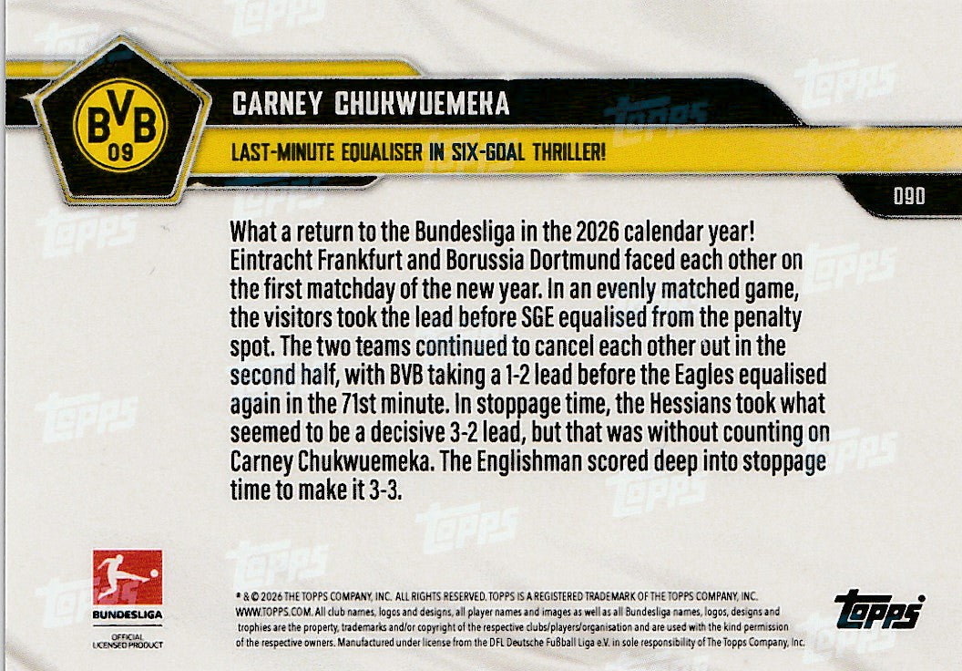 /50 TOPPS NOW - Chukwueka - Last Minute Bundesliga Tor