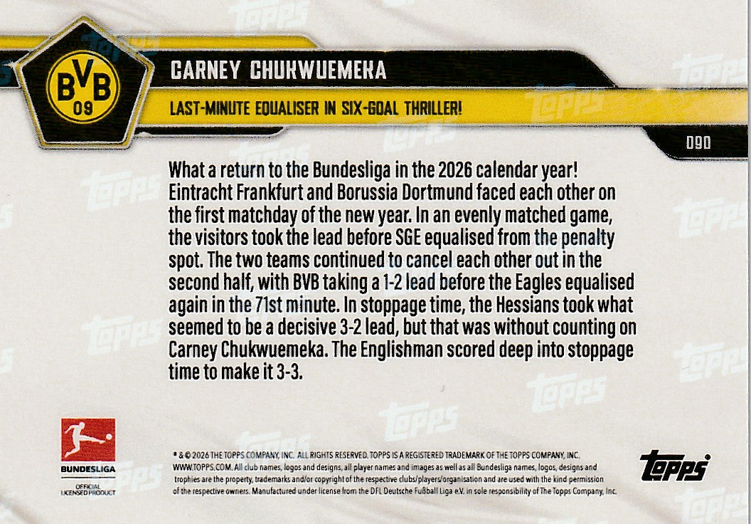 /10 TOPPS NOW - Chukwueka - Last Minute Bundesliga Tor