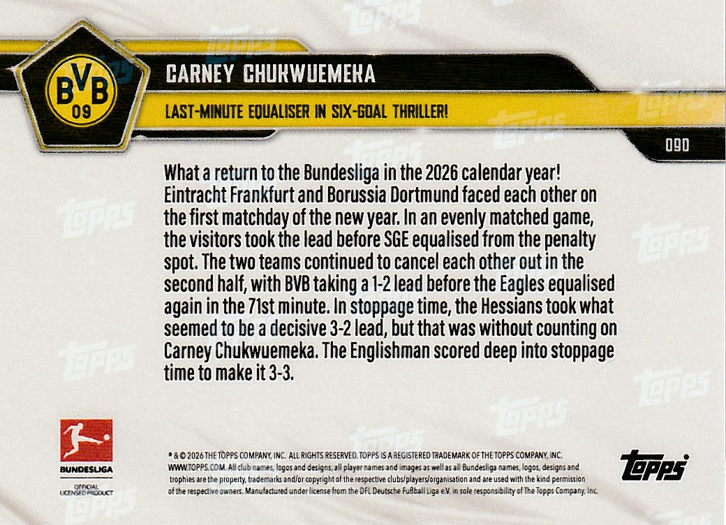 /5 TOPPS NOW - Chukwueka - Last Minute Bundesliga Tor