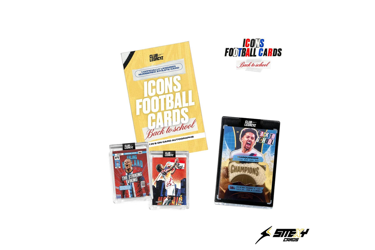 DISPLAY - Club Legacyz Icons 5th Edition Back to School Football Cards