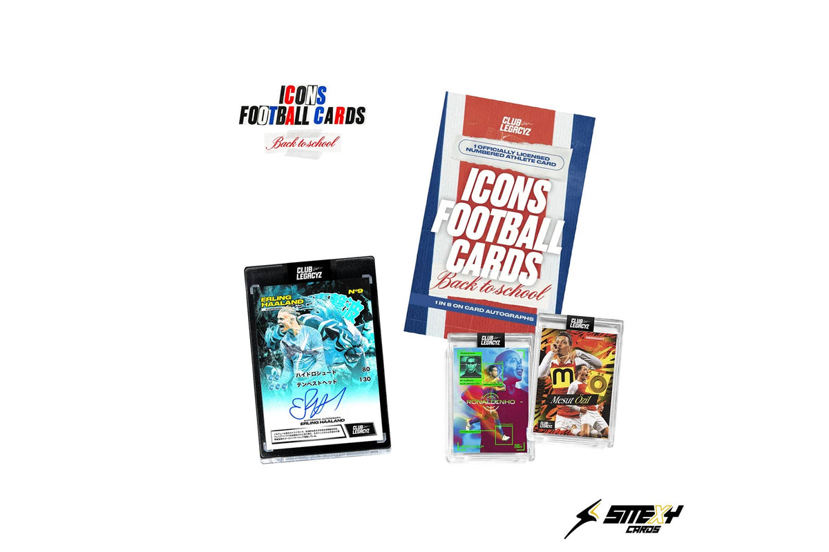 DISPLAY - Club Legacyz Icons 5th Edition Back to School Football Cards