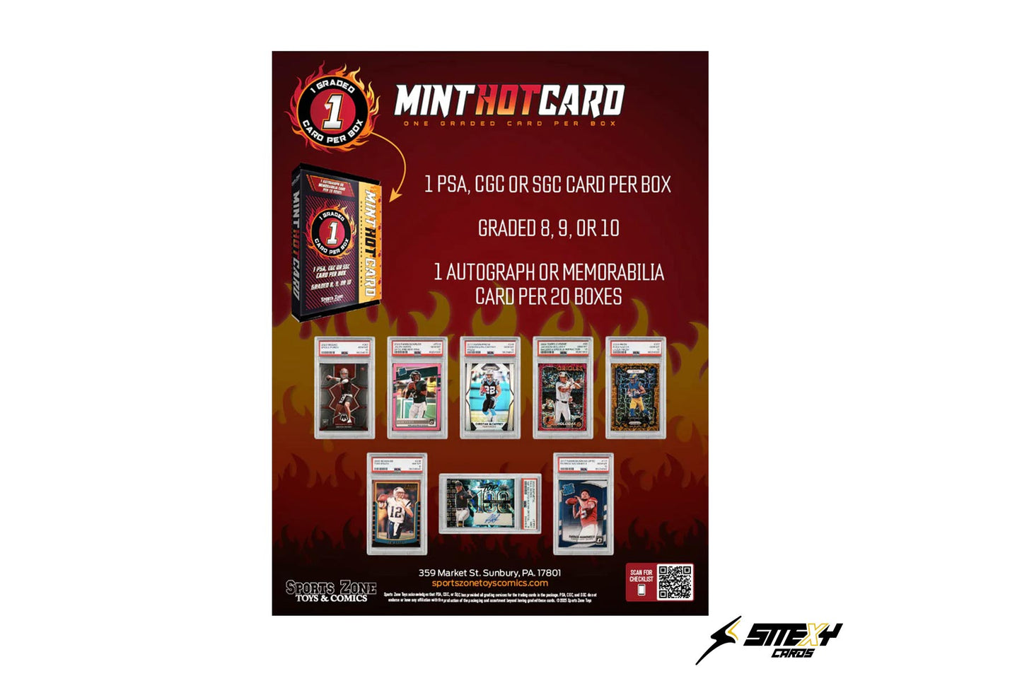 Mint Hot Card - 1 Graded Card per Pack - American Sports