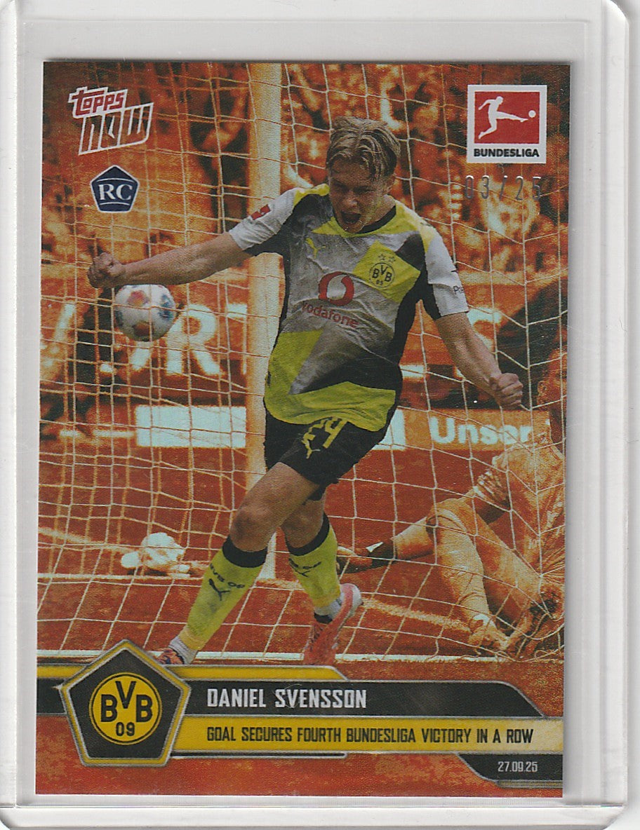 TOPPS NOW - Daniel Svensson FIRST RC CARD /25
