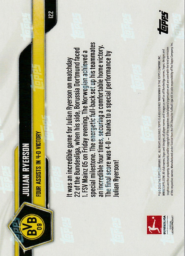 TOPPS NOW - Ryerson - 4 Assists