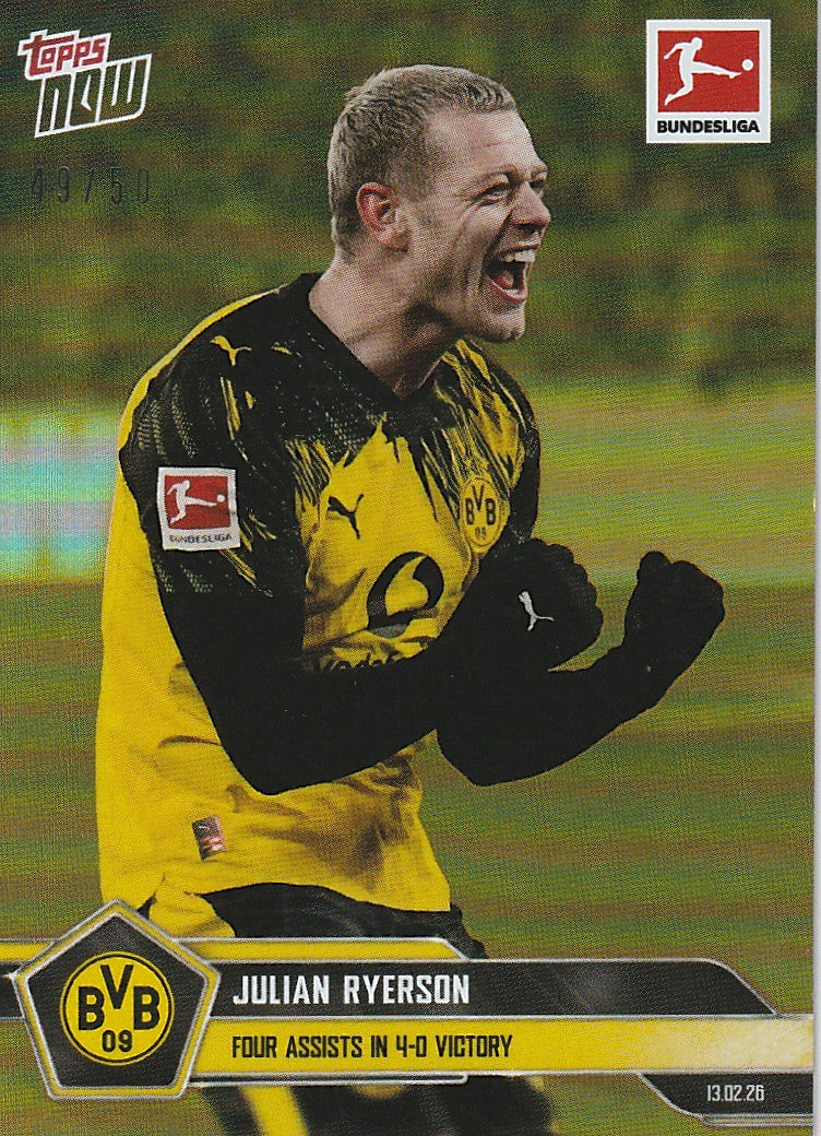 /50 TOPPS NOW - Ryerson - 4 Assists