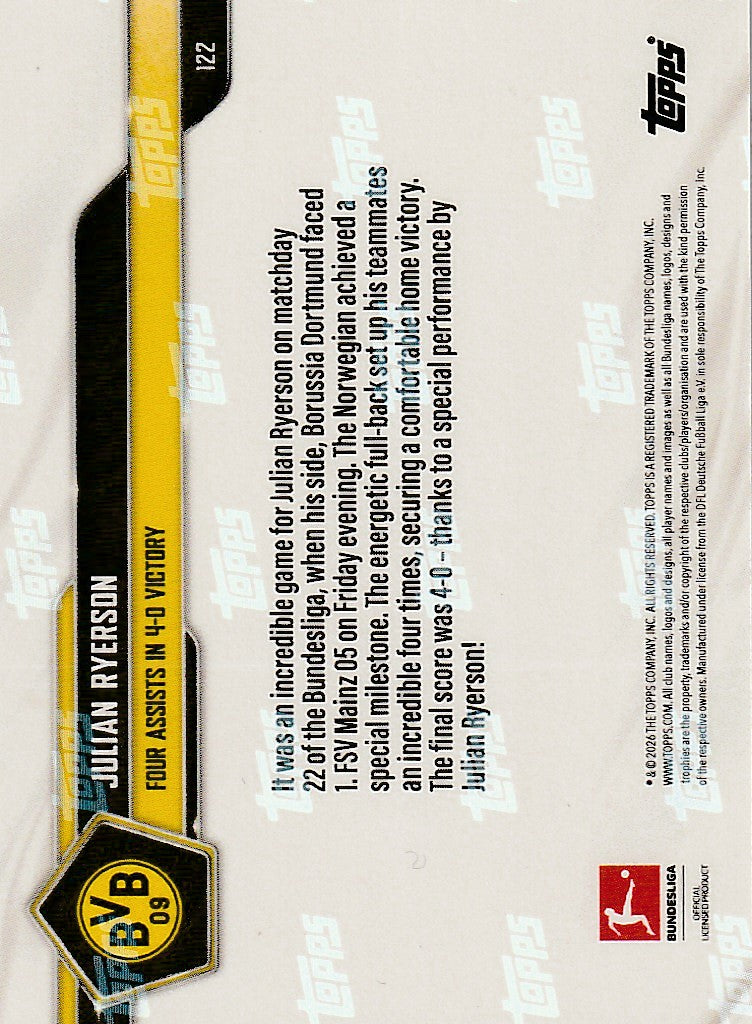 /50 TOPPS NOW - Ryerson - 4 Assists