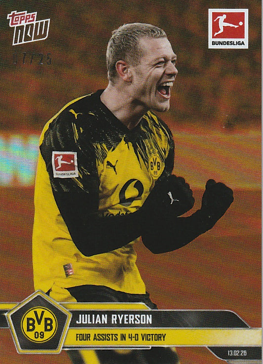 /25 TOPPS NOW - Ryerson - 4 Assists