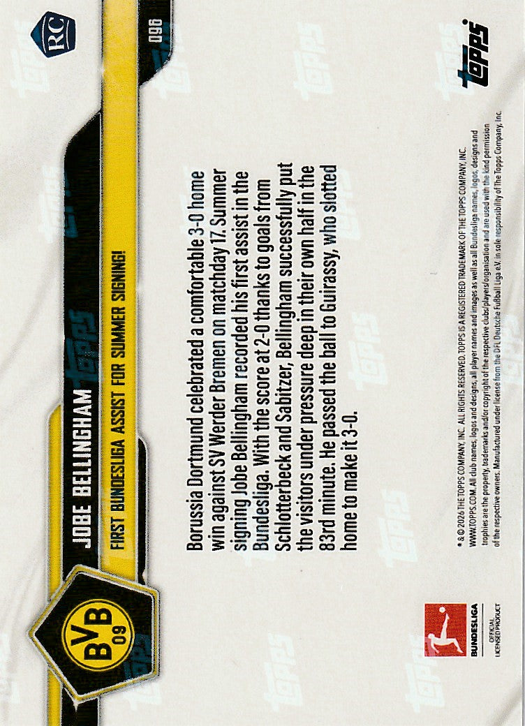 /25 TOPPS NOW - Jobe Bellingham RC  - 1. Bundesliga Vorlage