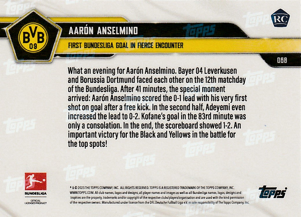 /25 TOPPS NOW - Anselmino RC  - 1. Bundesliga Tor