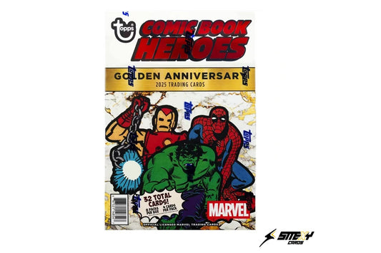 EInzelpack - 2025 Topps Marvel Comic Book Heroes 1975 Golden Anniversary Hobby Box