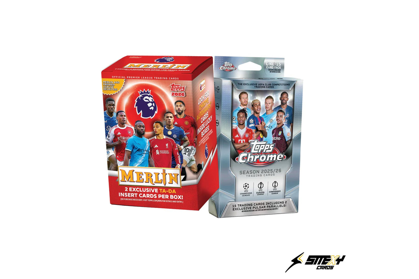 BUNDLE 2026 TOPPS MERLIN PREMIER LEAGUE Blaster Box + UCC HANGER